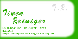 timea reiniger business card